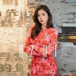HZHJ设计师款  绯红冰花长袖 （24新春款）气质 连衣裙 高级小众031