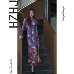 HZHJ设计师款 繁花 连衣裙显白显瘦气质通勤高级感时尚圆领080 - 图片 3