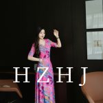 HZHJ新款原创设计师 粉色涟漪连衣裙复古显瘦轻奢高级感2024 - 图片 2