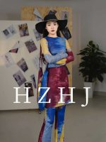 HZHJ新款原创设计师品牌 油画梦幻套装 洋气显瘦高级感2096 - 图片 4