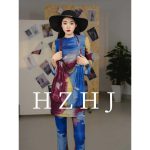 HZHJ新款原创设计师品牌 油画梦幻套装 洋气显瘦高级感2096