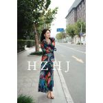 HZHJ新款原创设计师 花棕秘境 连衣裙复古显瘦高级2147 - 图片 3