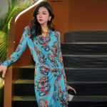 HZHJ设计师款 青龙  连衣裙显白显瘦时尚大牌高级感 134 - 图片 2