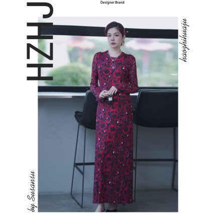 HZHJ设计师款 虞美人 连衣裙显白显瘦时尚大牌高级感冬季991