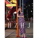 HZHJ原创设计师款 粉紫豹纹 连衣裙 显白显瘦高级洋气秀款583 - 图片 3