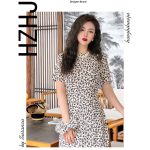 HZHJ原创设计师款摇曳花影连衣裙春夏款高端优雅气质1038 - 图片 3
