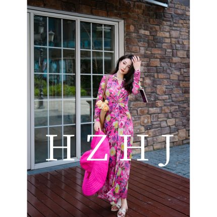 HZHJ设计师款 楼兰公主  连衣裙显白显瘦时尚大牌高级感2025