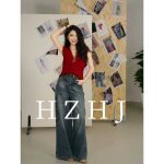 HZHJ原创设计师款 牛仔裤 透气舒适复古气质时尚2127 - 图片 2