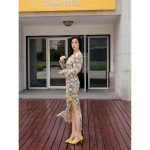 HZHJ原创设计师款馥郁花影夏季连衣裙时尚法式气质1967