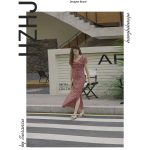HZHJ新款原创设计师品牌粉蝴蝶花连衣裙小众洋气高级感473 - 图片 4