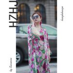 HZHJ新款原创设计师款粉色郁金香春夏夏季外套百搭高级轻奢套装054