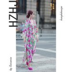 HZHJ新款原创设计师款粉色郁金香春夏夏季外套百搭高级轻奢套装054 - 图片 2